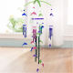 Creative imitation crystal paper crane wind chime pendant metal children's room bedroom decoration pendant bell girl gift