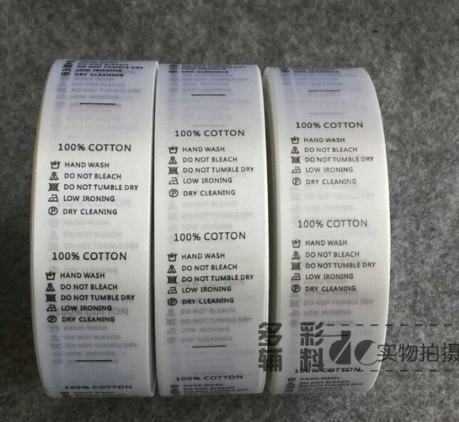 Factory Direct Sales in Stock Clothing Wash Labels Composition Labels Printed Tags Cotton Silk Cashmere Polyester Nylon Wash Labels in Stock Factory Direct Sales in Stock Clothing Wash Labels Composition Labels Printed Tags Cotton Silk Cashmere Polyester Nylon Wash Labels in Stock