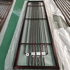 Резная перегородка 定制酒店金属通花客厅玄关花格轻奢镂空简约现代不锈钢屏风隔断