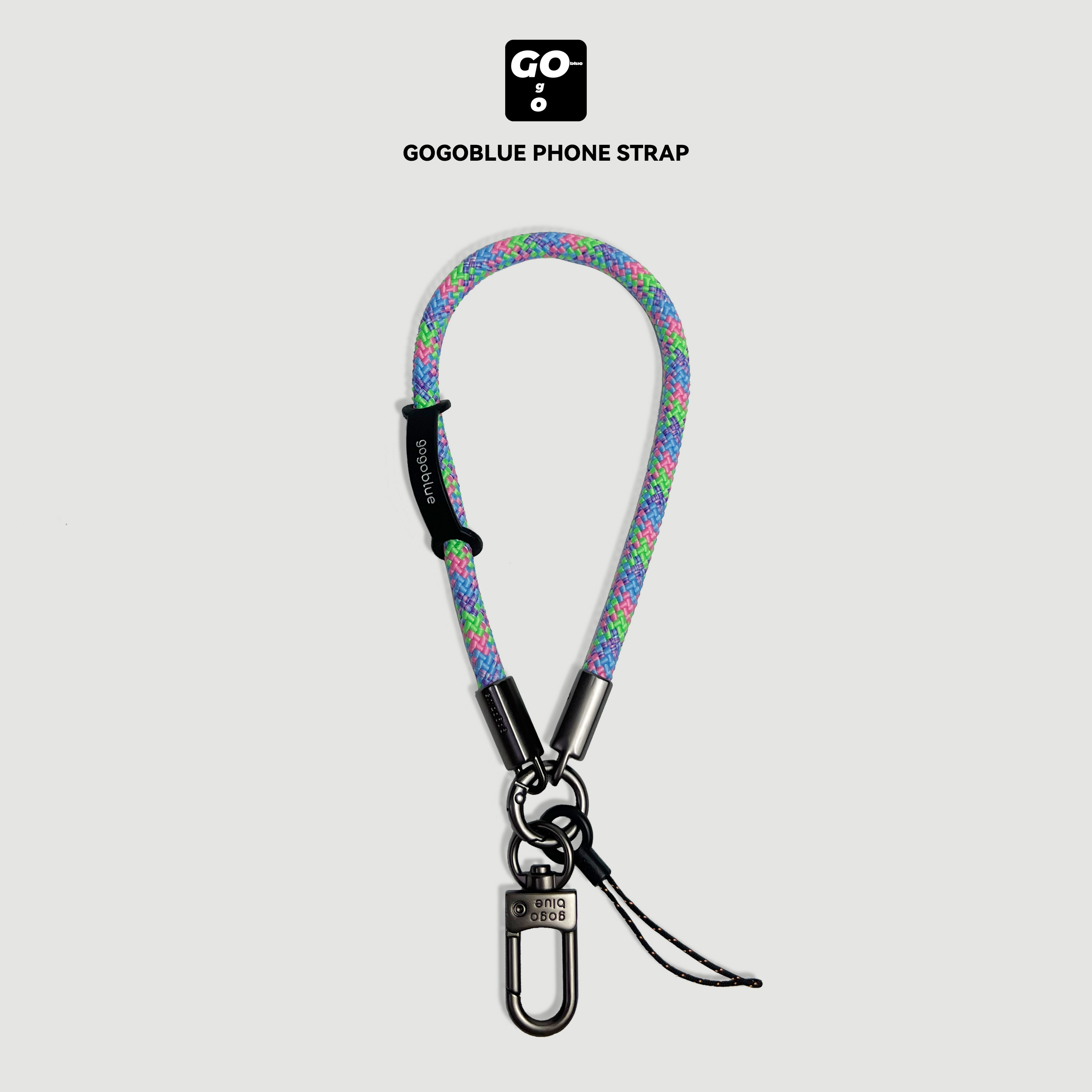 gogoblue blackened short 7MM phone hanging rope key buckle black hanging buckle minimalist around hand wrist rope camera rope-Taobao