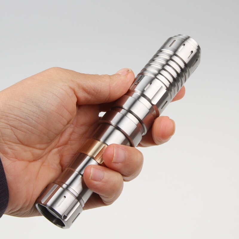 Stainless Steel Laser Flashlight Dual Magnetic Control Quick-Press Version Little King Kong 18350 Sanwu Laser Survival Laser Pen