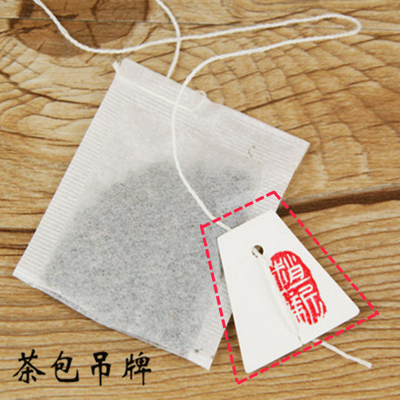 定制100个环保定制无纺布立体茶包空白吊牌送 DIY绑线可自印图案