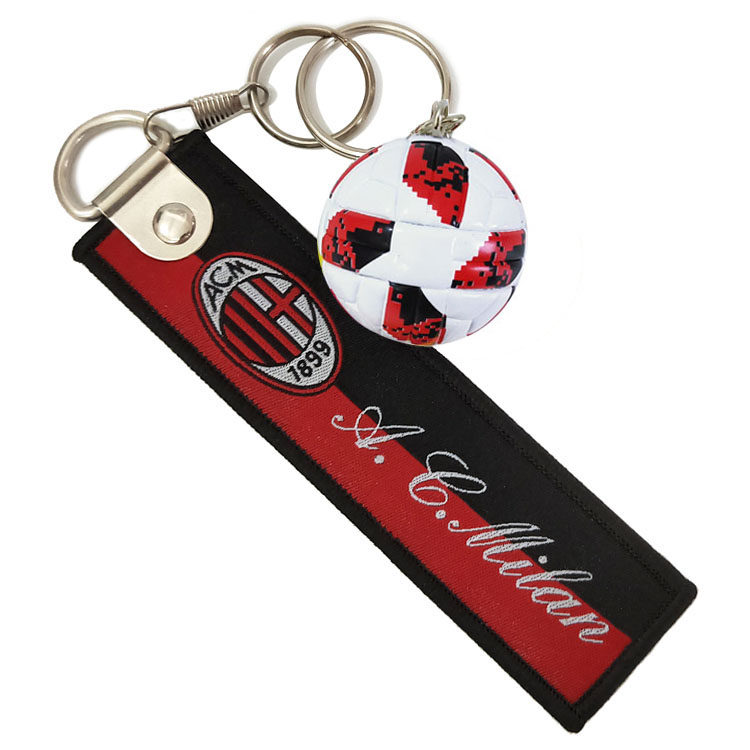 Real Madrid Paris Saint-Germain Liverpool AC Milan Chelsea Woven Belt Football Key Buckle Pendant-Taobao
