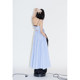 ourhour backless high waist placket style single-breasted button pleated sling dress women's summer design sense long skirt