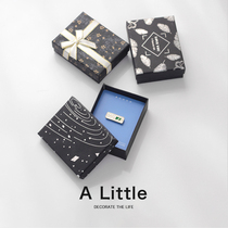 Brooch gift box plus shot link packaging Gift Gift necklace ring jewelry storage small gift box ins Wind