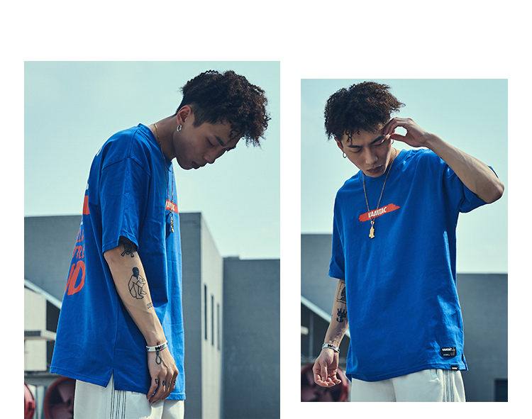 MRXXX đường phố hip hop thời trang đường phố ngắn tay T-Shirt nam xu hướng mùa hè lỏng vài nửa tay áo sơ mi sinh viên Harajuku top