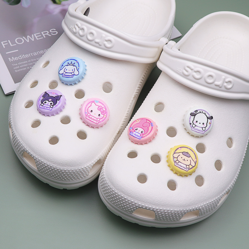 Sanrio Bottle Cap Kuromi Crocs Shoe Accessories Shoe Charms Shoe Decoration DIY