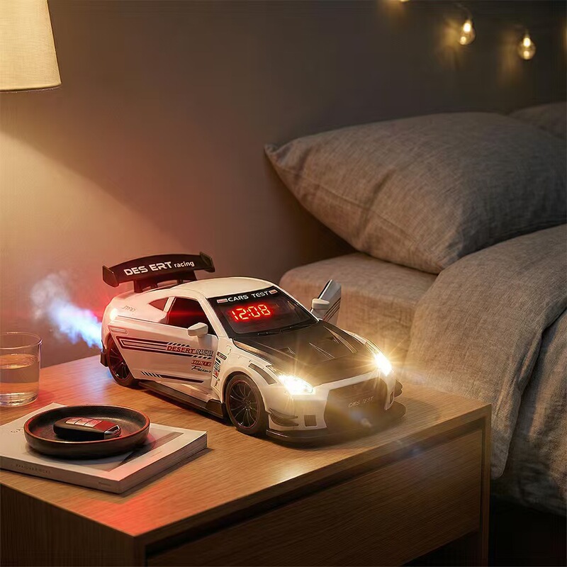 Sports Car Alarm Clock Hyper Car Alarm Clock Cross-Border Spray Supercar Engine Sound and Light Effect Alarm Clock