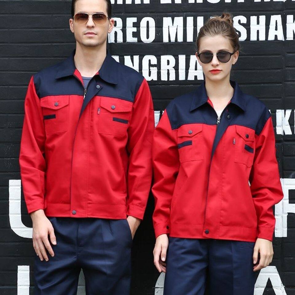 Custom Furnishing Workwear Long Sleeves Long Pants Suit Spring Autumn Abrasion Resistant Print Character New Fashion Men Free Embroidered