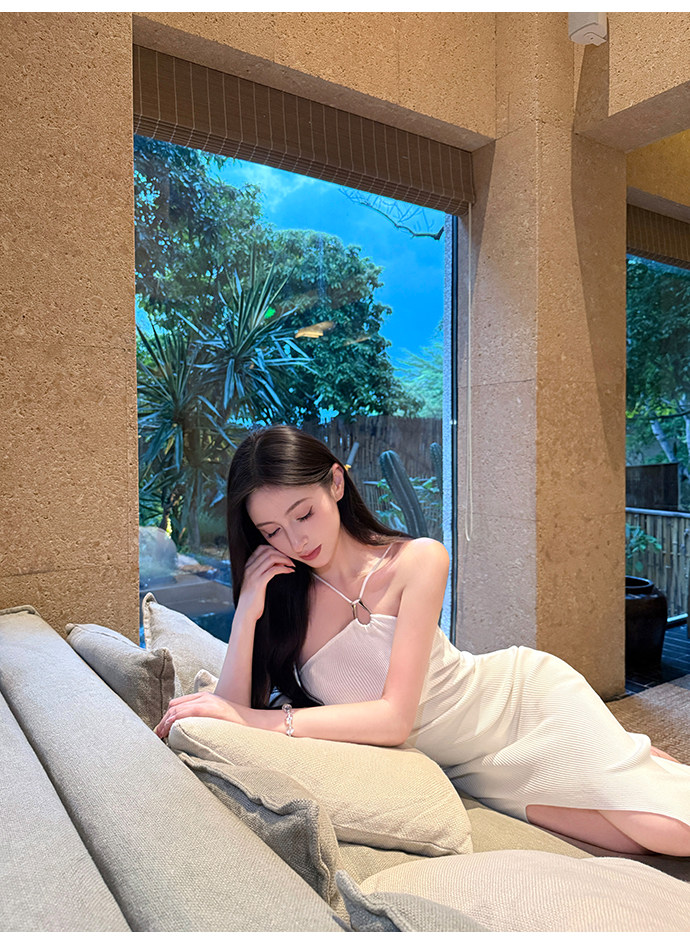 한국 행침 목 얼음 실크 드레스 트임 몸매 가꾸기 허리 수축 섹시함 심장 기계 나이트 클럽 순수한 욕망 달콤한 매운맛 바람 타이트 스커트 롱 스커트 상세 이미지 20