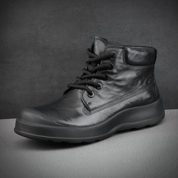 Genuine leather martin boots, fashionable short boots, trendy shoes, high-top shoes