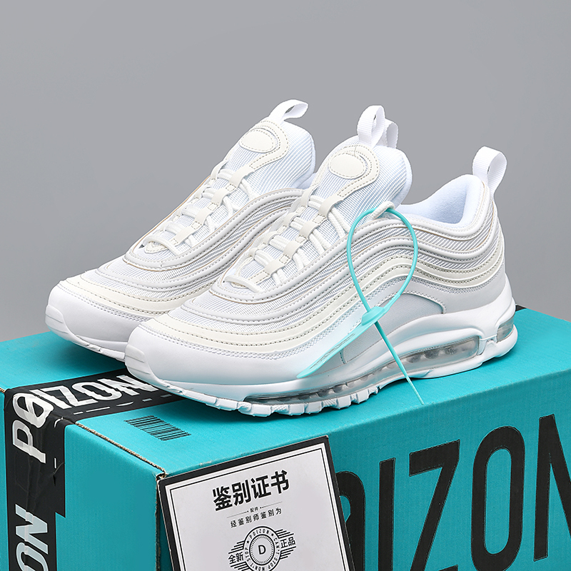 Airmax97 Sports Shoes Men's Summer Breathable White Casual Shoes Bullet Cushioning Air Cushion Retro Running Shoes Airmax97 Sports Shoes Men's Summer Breathable White Casual Shoes Bullet Cushioning Air Cushion Retro Running Shoes