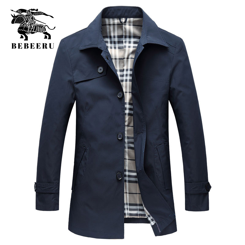 Spring and autumn men's clothing new jacket Inn Wind business men's wind clothes men's medium long version of casual jacket for sashimi