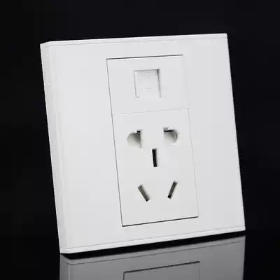 Type 86 small five-hole power telephone combination panel 10A220V two or three plug power socket information panel