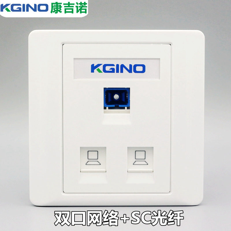 Two - port network plug SC fiber panel 86 type 2 network route broadband information wall socket wall plug