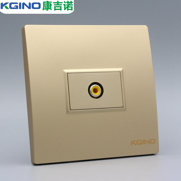 Type 86 champagne film wall inserts gold single-hole free-welding AV panel screwed screw pressure line Lotus film panel