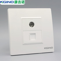 Yabai type 86 TV network port socket panel TV cable TV network computer wall switch panel