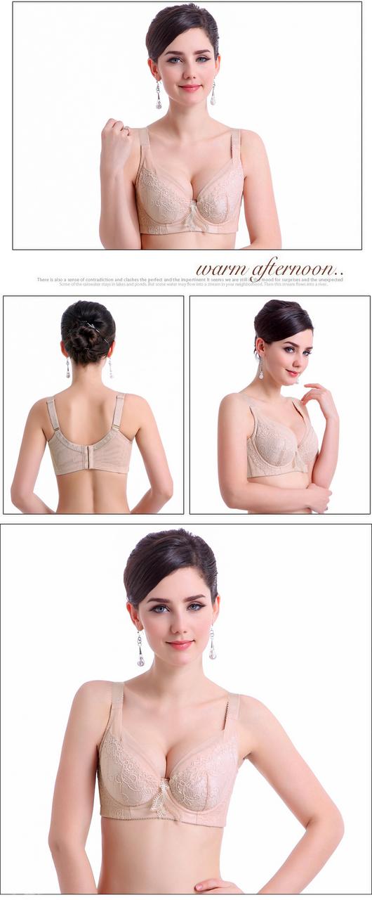 Mùa hè mới siêu mỏng ren đầy đủ cúp ngực cỡ lớn tập hợp điều chỉnh ngực lớn nhỏ 95B95C trắng đồ lót nữ cao cấp