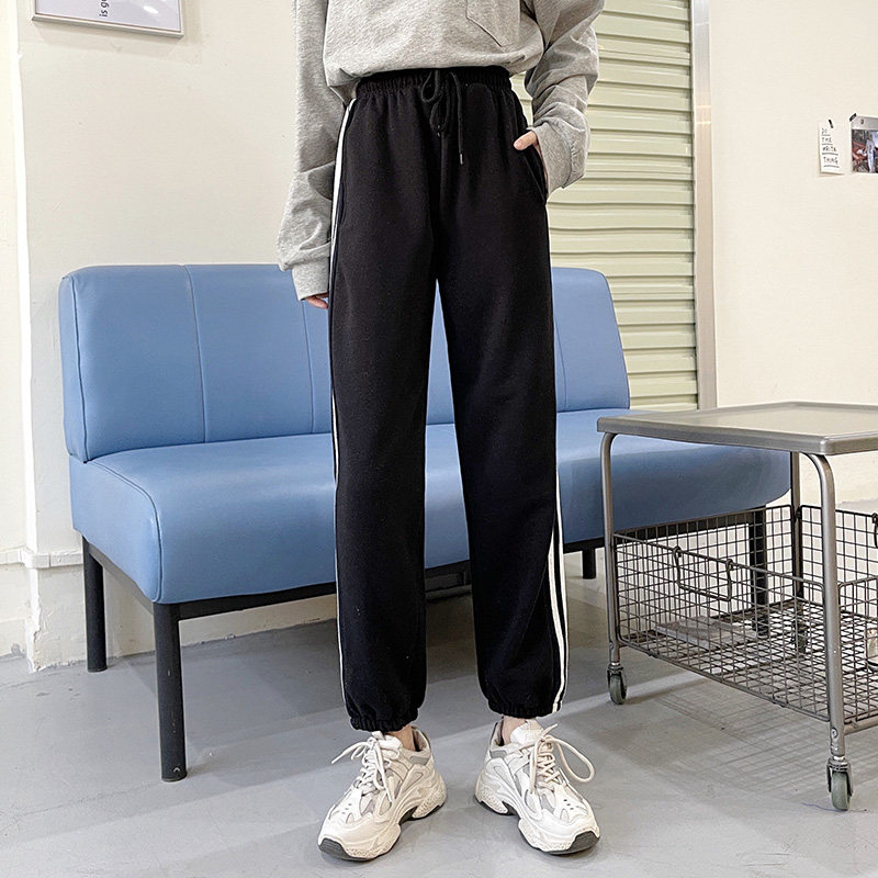 Women's sports pants loose legged casual slim pants autumn and winter