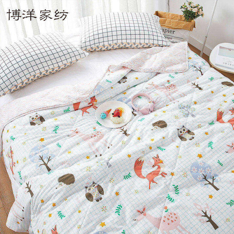 Boyang home textile Children's cotton air conditioning quilt summer cool quilt Single quilt core double summer quilt Summer ins wind