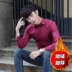 Mùa thu đông 2018 áo mới ấm áp nam Slim phiên bản Hàn Quốc cộng với áo nhung dày học sinh đẹp trai xu hướng áo sơ mi