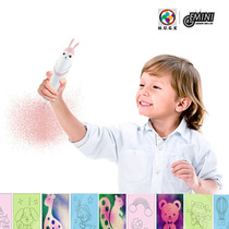 Electric motor spray brush Children DIY spray pen inkjet pen watercolor pen with charging function pink spray pen