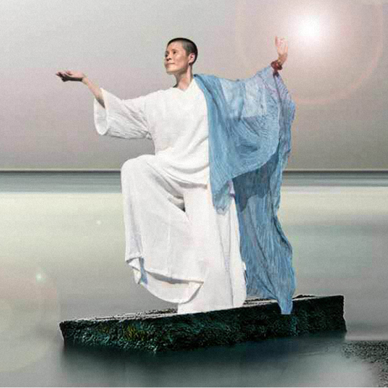 Huachun Poetic Original Zen Dance Clothing, Traditional Instructor Practice Clothes, Autumn and Winter Zen Meditation Unisex Style