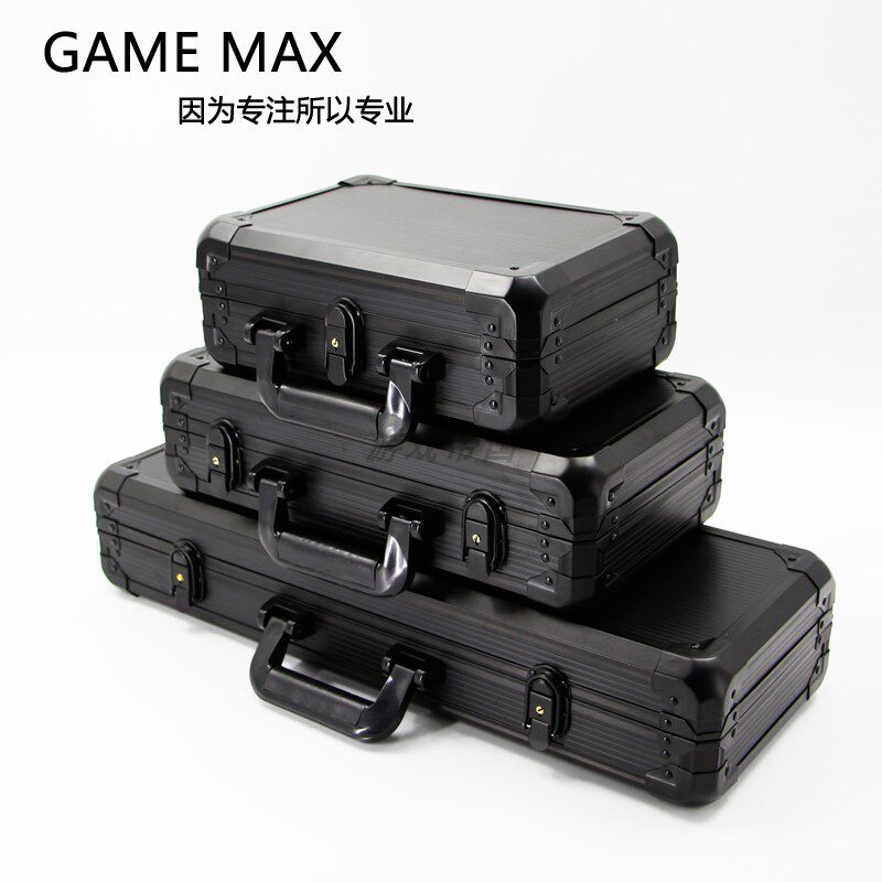 Game Empire Texas Hold'em Chip Box Zircon Black Box Chip Storage Aluminum Box 200 300 500 Suitcase