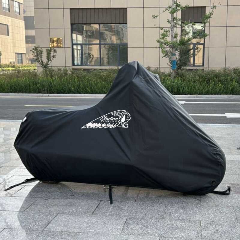 Suitable for Indian Territory Black Horse Motorcycles, Outdoor Rain and Sun Protection, Special Indoor Dustproof Motorcycle Cover, Full Cover
