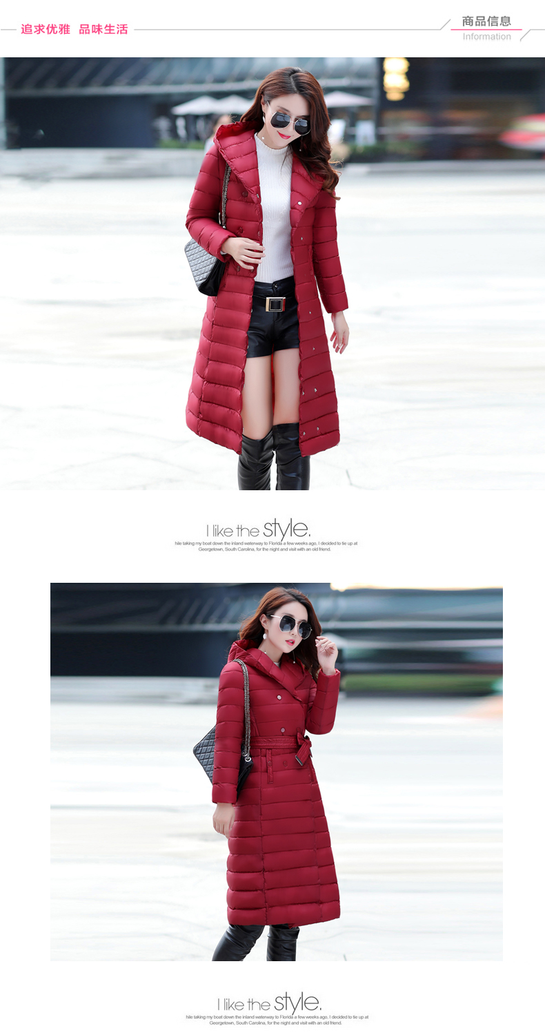 2018 mùa đông mới của phụ nữ bông độn coat cotton coat phần dài Slim Hàn Quốc phiên bản của đầu gối cotton pad bông áo khoác thủy triều áo gile lông vũ uniqlo nữ