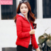 2019 sinh viên mới nhỏ bông len dày áo khoác mùa đông bông quần áo của phụ nữ ngắn Hàn Quốc phiên bản của cơ thể gắn trên xuống quần áo bông 