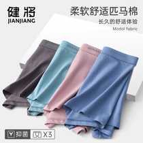 Bodybuilding for horse cotton mens underpants male summer teen four-corner flat corner pants antibacterial crotch loose breathable shorts head