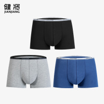 Bodybuilding for mens underwear pure cotton 2021 New all-cotton flat angle pants comfortable mid-waist four-corner shorts head 3 dress