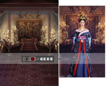 Photo studio costume photo theme background ancient style photo photography background cloth Nian nujiao painting wall indoor background