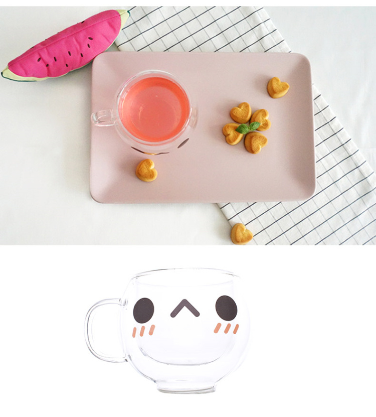 Luo Xiaohezhe xung quanh hơn ném ly thủy tinh sáng tạo phim hoạt hình anime dễ thương trong suốt món quà sinh viên sticker hình cô gái