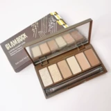 База под макияж, палетка теней, тени для век, матовые румяна, в коричневых тонах