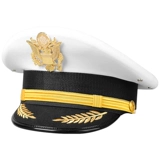 Капитан униформа Big Brima Men's Aircraft Hat, воздушная шапка, пилотная шляпа, безопасность шляпы моря.