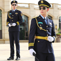 New security overalls spring and autumn suits mens concierge uniforms dark blue image Post uniforms winter clothing property case workwear