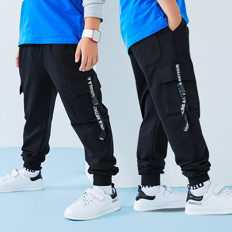 Fat quần cậu bé tenagat mỡ tăng childrens quần mùa xuân và mùa thu trẻ em lớn sweatpants mất quần âu kích thước lớn childrens triều quần áo.