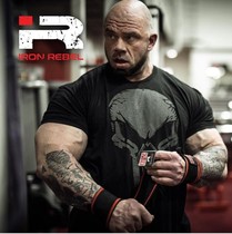 Iron Muscle Cow Fitness T-shirt Mens Sports Breathable Round Neck Size Beast Short Sleeve Bodybuilding Weightlifting Training Half Sleeve