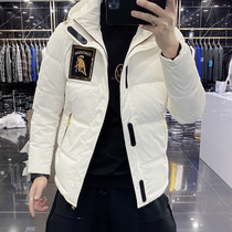Tide Cards Bright Face Down Clothes 2020 Winter New Fashion Trends Casual Jacket European and American Short Caps Mens Clothing