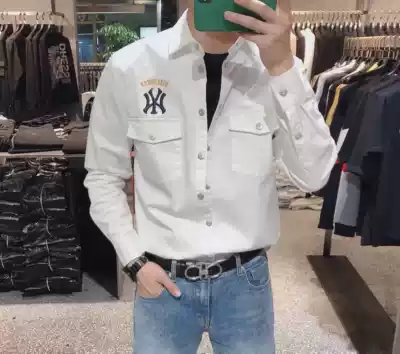 European station 2021 autumn and winter New Tide brand tooling coat men Korean trend slim net red shirt coat tide