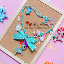 Genuine tokidoki unicorn car rearview mirror pendant car trailer interior hanging creative trend jewelry customization