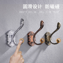 Stainless steel clothes hook non-perforated toilet bathroom wardrobe bedroom single adhesive hook wall hanging wall clothes adhesive hook