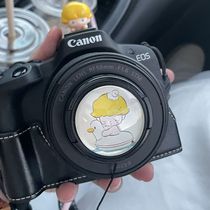 Creative cute cartoon lens cover for SLR micro-single suitable for Canon Nikon Sony Fujifilm ZVE10LR50Z5XT5