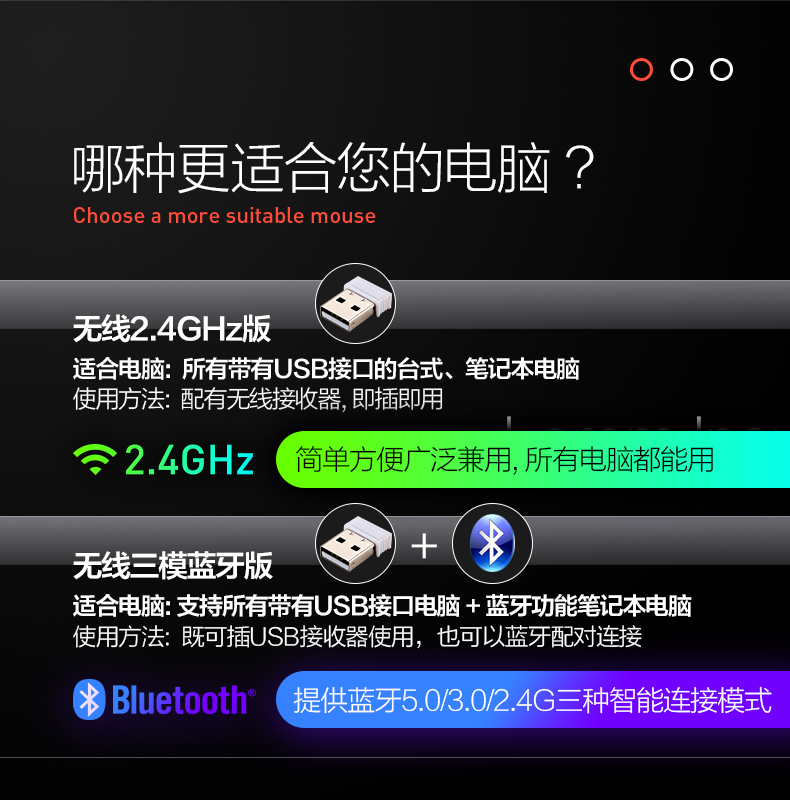 Inphic 英菲克  可充电式静音金属无线鼠标 图2