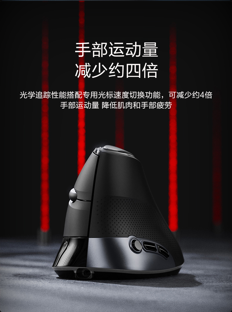 英菲克 M80 无线垂直竖握式鼠标 防治鼠标手 图7