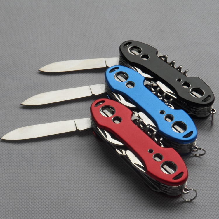 New Swiss Army Knife 11 mở dao cắm trại đa năng 91mm thép không gỉ cầm tay ngoài trời dao gấp mini