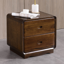 New Chinese style black walnut bedside cabinet all solid wood locker modern minimalist economical multifunctional simple storage cabinet