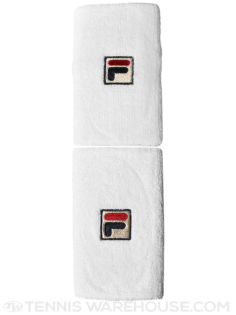 Fila F-Box Doublewide Wristbands White